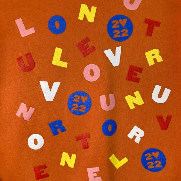 Womens Harry Styles Merch Love oN Tour 2022 Cotton Sweatshirt‎ Orange L Crewneck - Picture 5 of 12